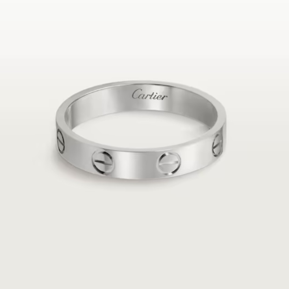 COPY - Cartier Love Wedding Band White Gold 54 US 6.75